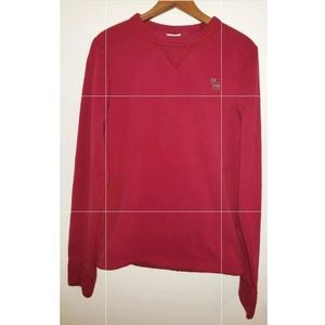 Abercrombie & Fitch Muscle Mens Red Long Sleeve